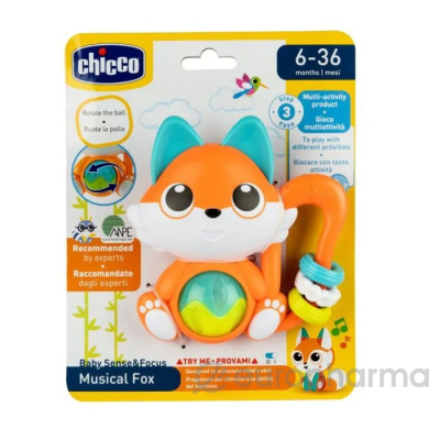 Chicco: Игрушка-погремушка "Лисичка" 6м+