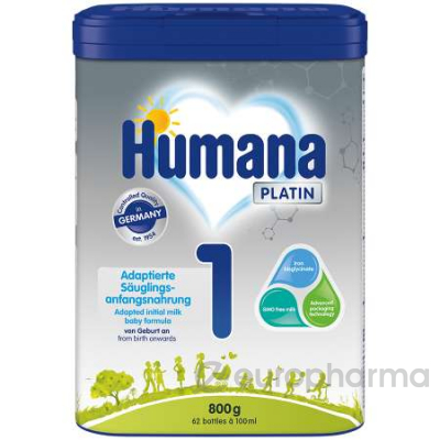 Начальная молочная смесь "Humana Platin 1 " 800 г с 0 до 6 месяцев