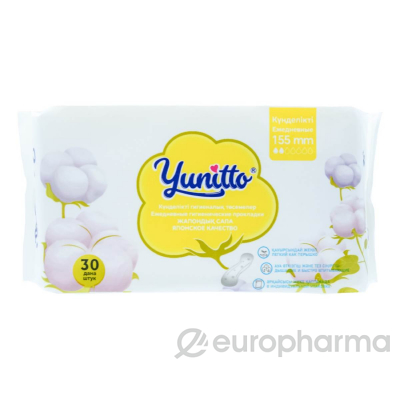 Yunitto 155mm гигиенические женские ежедневные прокладки