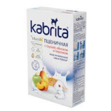 Kabrita®Пшеничная каша на молочной смеси с грушей, яблоком и персиком 5+