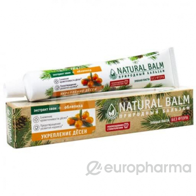 NATURAL BALM з/п облепиха, УКРЕПЛЕНИЕ дёсен 85гр *48