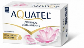 Aquatel крем-мыло твердое лепестки лотоса, (4*75 г) 300 г *24