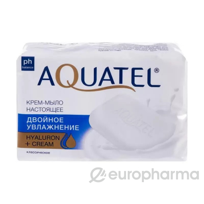 Aquatel крем-мыло твердое классическое, (4*75 г) 300 г *24