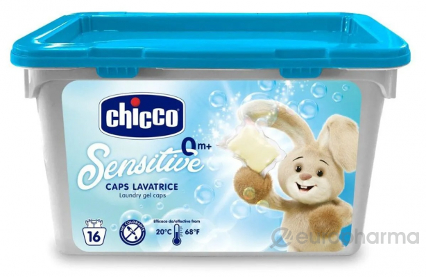 Chicco: Средство для стирки детского белья в капсулах. 16 шт. 0м+