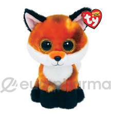 TY Мягкая игрушка Beanie Boo's лисичка Мидоу, 25 см, оранжевый
