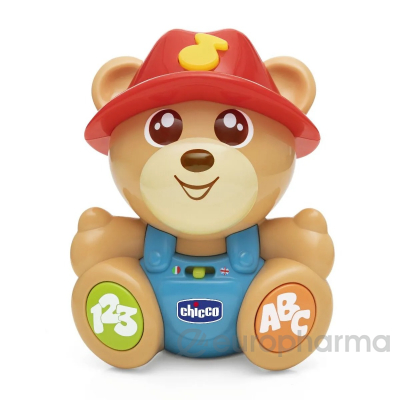 Chicco: Говорящий мишка Teddy пластиковый ABC рус./англ. 6м+