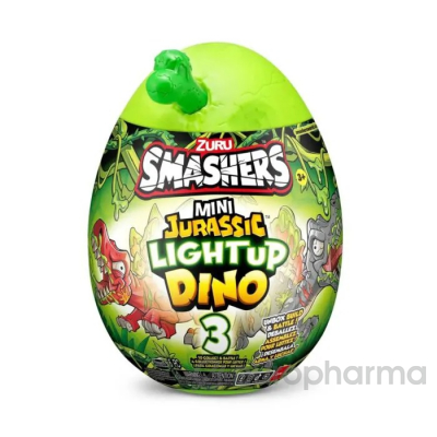 Smashers: Яйцо с секретом Jurassic Light-Up Dino Mini