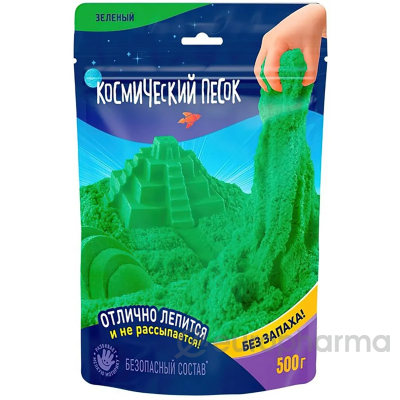 Космический песок 500 гр, зеленый