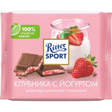 Ritter Sport шоколад молочный с клубникой с йогуртом 100гр