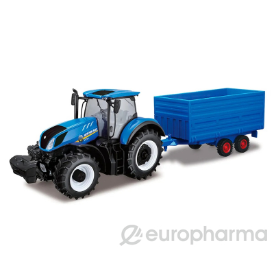 BBURAGO: 1:32 New Holland T7.315 с прицепом для сена