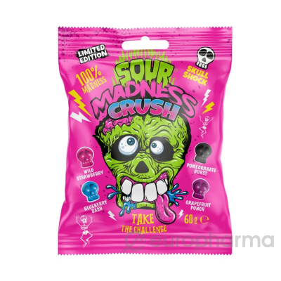 Madness Sour Crush Леденцы с очень кислым вкусом 60г