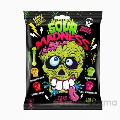 Madness Sour Леденцы с очень кислым вкусом 60г