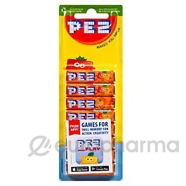 PEZ Фруктовая конфета со вкусом апельсина 68г (Венгрия)