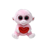 TY Мягкая игрушка Beanie Boo's, обезьянка Гиги, 15 см, розовый