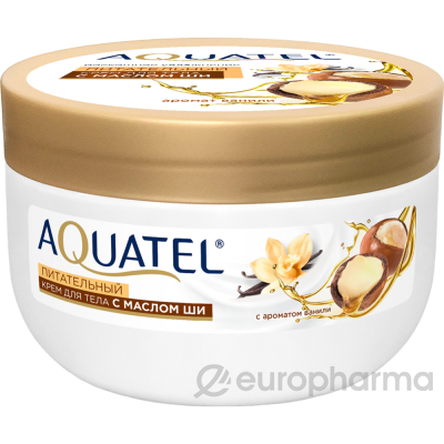 Aquatel крем для тела с маслом Ши "Питательный", банка 245 мл*12