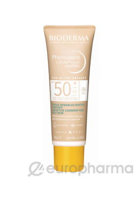 Bioderma PHOTODERM Cолнцезащитный минеральный крем Cover touch светлый тон 40мл SPF50+