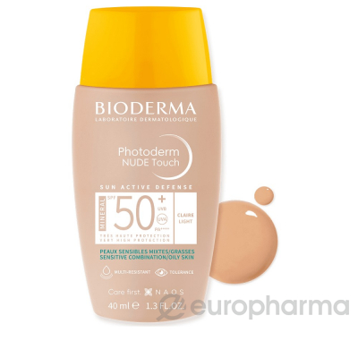Bioderma PHOTODERM Cолнцезащитный крем Нюд Тач 40 мл SPF50+ светлый тон