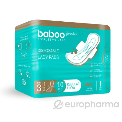 Baboo: Прокладки женские гигиенические послеродовые 10 шт, размер  S