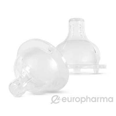Baboo: Соска для бутылочек Anti-Colic с широким горлышком. Силикон 6м+ 2 шт