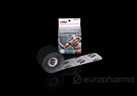 ARES кинезио тейп, стандарт 5 см х 5 м (черный)