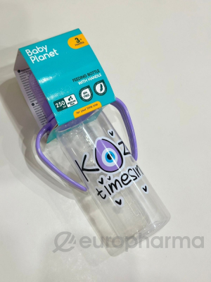 BABY PLANET ДЕТСКАЯ БУТЫЛОЧКА KOZ TIMESIN С РУЧКАМИ 3+ 250 МЛ