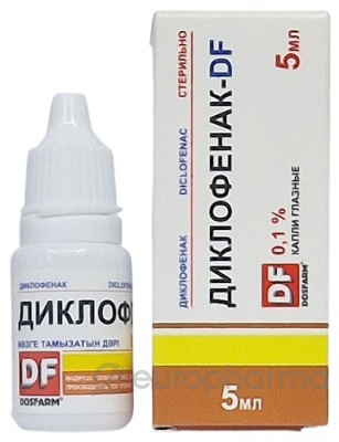 Диклофенак-DF 0,1% 5 мл капли глазн.