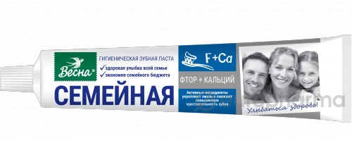 Весна Семейная з/п  (фтор+кальций), 90 г б/ф *48