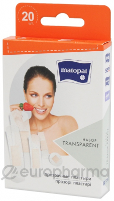 "Matopat" Наборы пластырей Transparent по 20 шт.