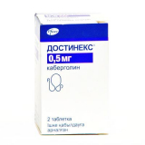 Достинекс 0,5 мг, №2, табл.
