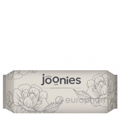 Joonies: Полотенца одноразовые (нетканое волокно, белые) для детей размер 20*22, 60 шт