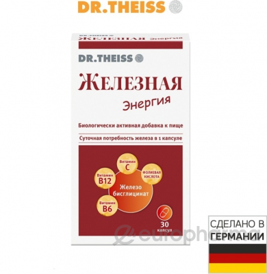 Доктор Тайсс Железная энергия, жевательные таблетки №З0