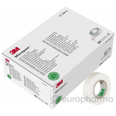 Хирургический пластырь Micropore™ размером 1,25 см х 9,1 м,(1530-0)