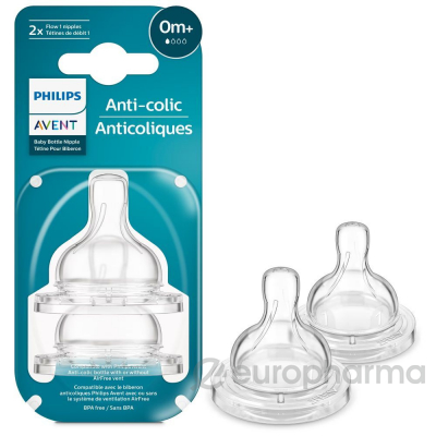 Соска Anti-colic Philips AVENT 0мес+, 2 шт SCY761/02