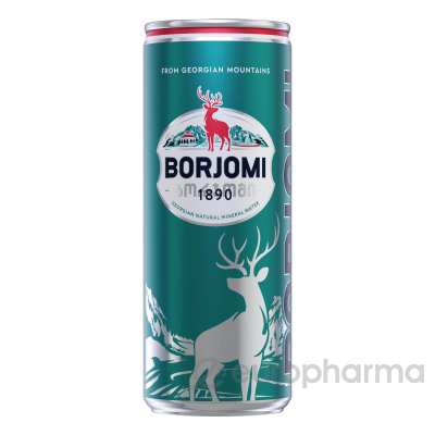 Borjomi вода минеральная жестяная банка 0,33 л