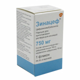 Зинацеф 750 мг № 1 порошок для приготовления раствора для инъекций