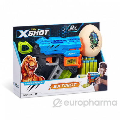 X-Shot: Dino Attack. Бластер Extinct - с 8 стрелами