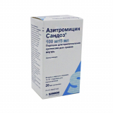 Азитромицин Сандоз®  100 мг/ 5мл  16,5 г № 1 порошок для пригот. сусп.