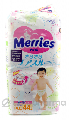 Merries подгузники для детей 12-20 кг XL № 44 шт