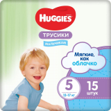 Huggies трусики 5 (13-17 кг) для мальчиков № 15 шт