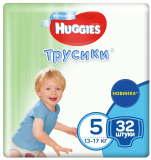 Huggies трусики 5 (13-17 кг) для мальчиков № 32 шт