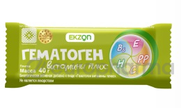 Гематоген витамины плюс плитка 40г, Экзон