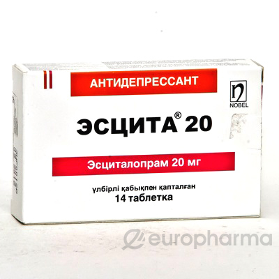 Эсцита 20 мг, № 14, табл.