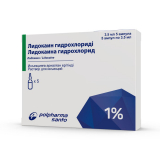 Лидокаина гидрохлорид 1% раствор д/ инъекций 3,5 мл № 5 амп