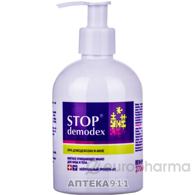 Stop Demodex Мыло жидкое для лица и тела 270 мл Stop Demodex Мыло жидкое для лица и тела 270 мл