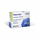 Максигра 100 мг № 4 табл покрытые оболочкой