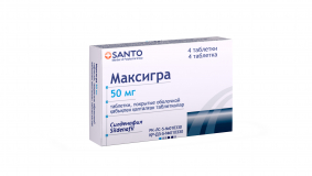 Максигра 50 мг № 4 табл покрытые оболочкой