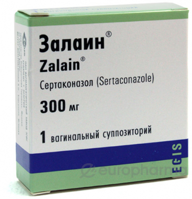 Залаин 300 мг № 1 вагин. суппозитории