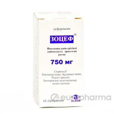 Зоцеф 750 мг № 1 порошок для приготовления раствора для инъекций