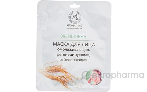 Ароматика биоцеллюлозная маска для лица "Жень Шень" 35 гр Ароматика биоцеллюлозная маска для лица "Жень Шень" 35 гр