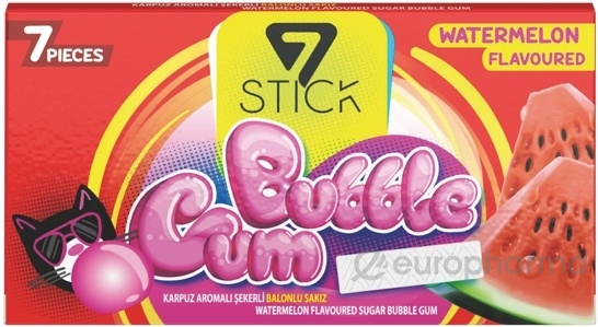 7Stick BUBBLE GUM  жевательная резинка WATERMELON в полосках 14,5 г